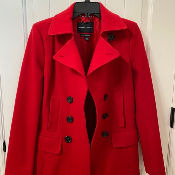 Banana Republic Red Coat - Picture 2 of 11